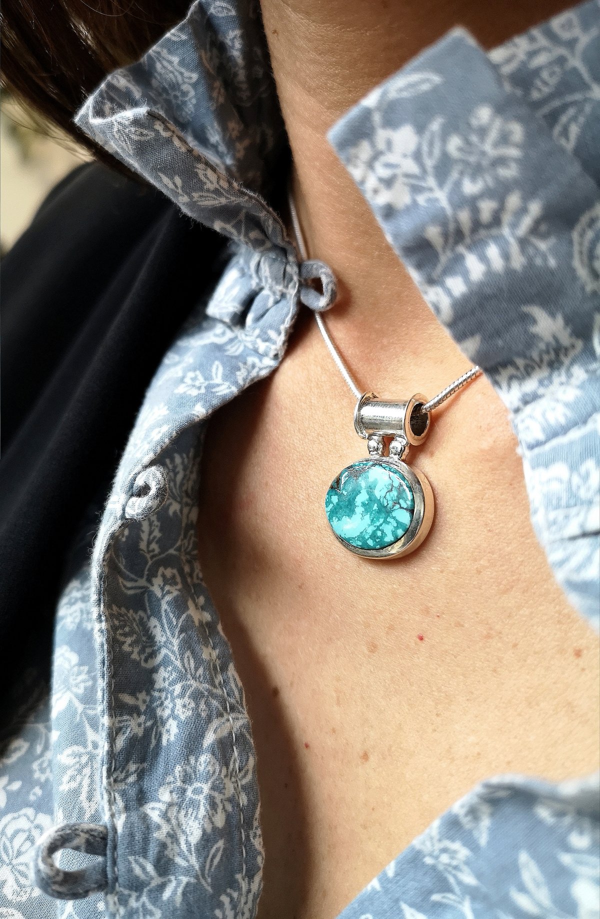 Pendentif - Turquoise - Argent - 925/1000 - NEUF Pendentif - Turquoise - Argent - 925/1000 - NEUF
