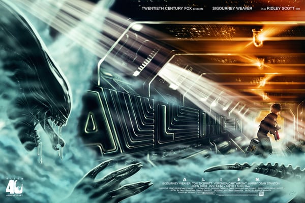 Image of Alien 24x16" (officially licensed artist proof)