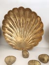 Small Solid Brass Shell Dish