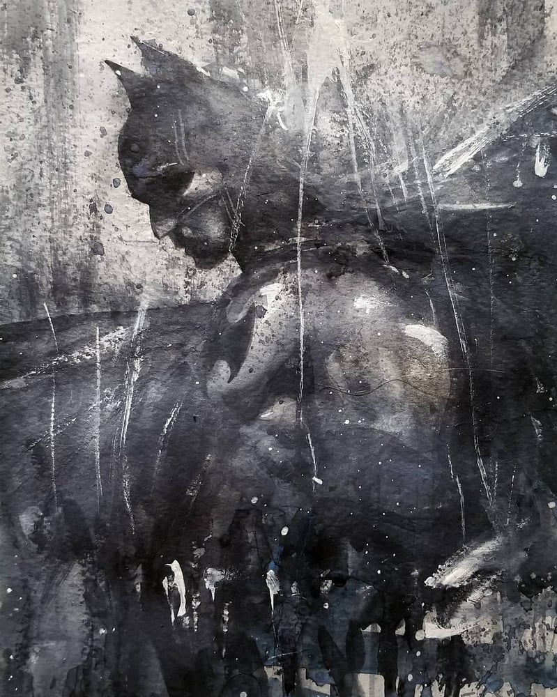 Image of Batman watercolor prints 