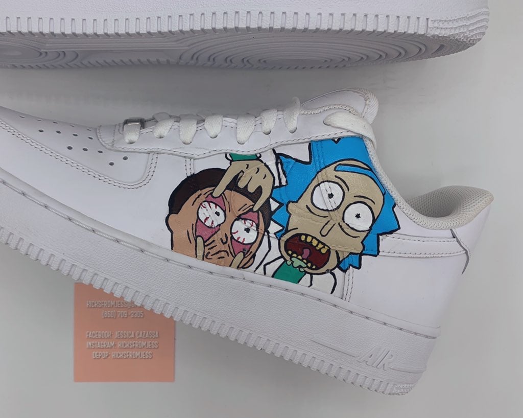rick and morty custom air forces