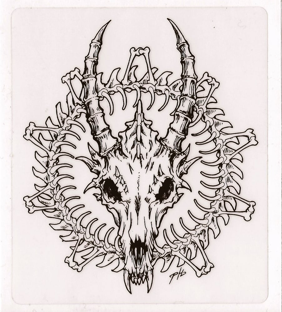 Image of Dragon Gear Bones clear sticker
