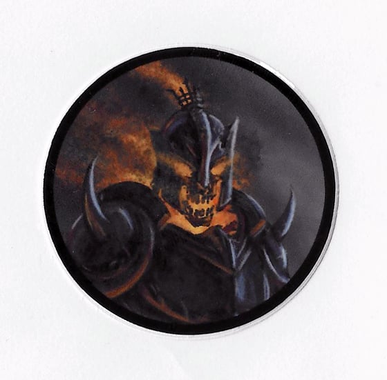 Image of Burning Knight bust sticker