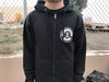 Anti-4/4 zip-up hoodie (black)