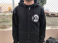 Image 2 of Anti-4/4 zip-up hoodie (black)