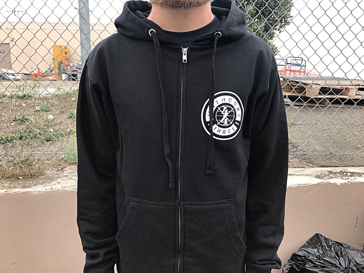 Image of Anti-4/4 zip-up hoodie (black)