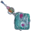 Ruby in Fuchsite Handmade Pendant 