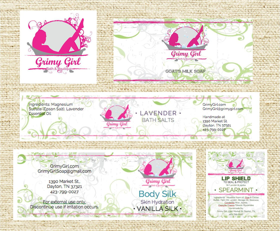 Image of Custom Product Labels for Lotions, Bath Bombs 