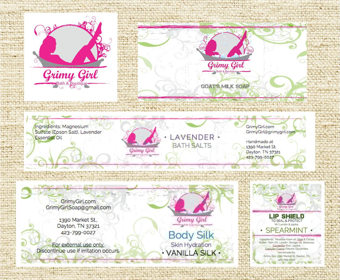 Image of Custom Product Labels for Lotions, Bath Bombs