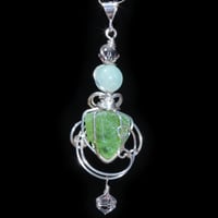 Image 2 of Terminated Peridot Cathedral Crystal Handmade Pendant 