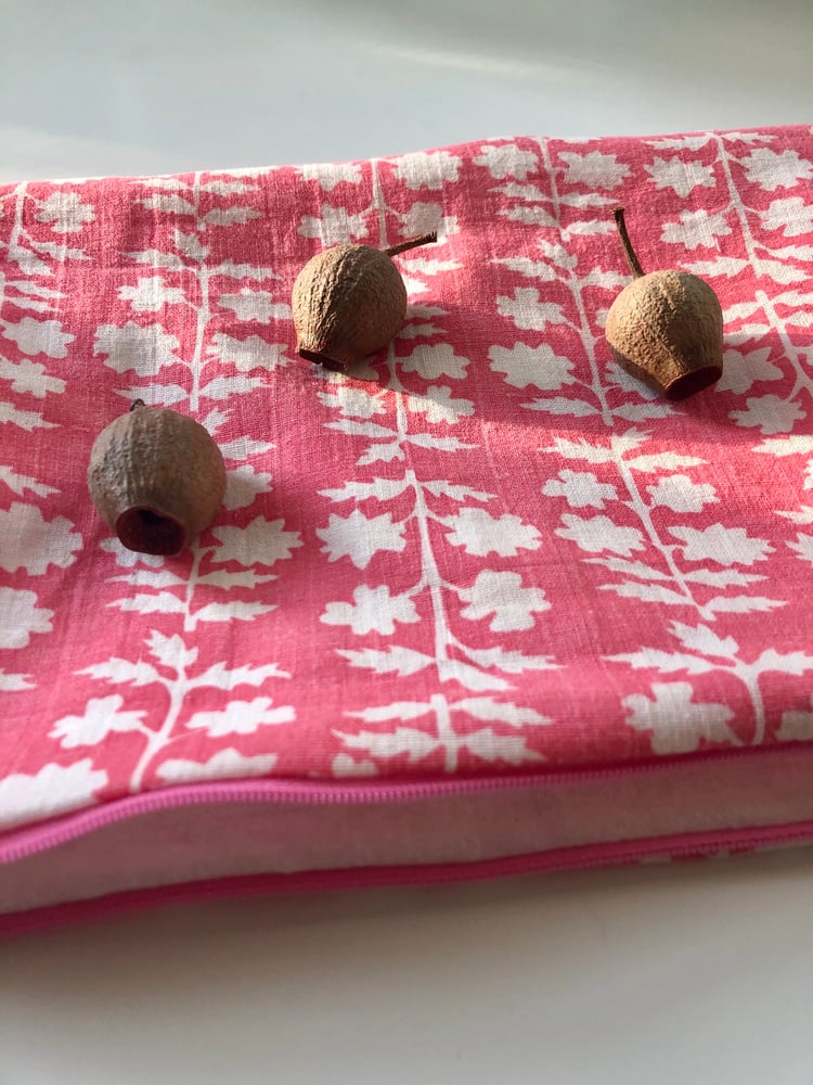 Image of rose vintage French cosmetic bag