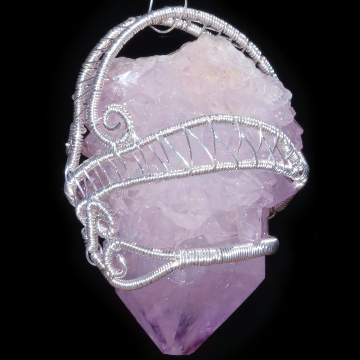 Lavender Spirit Quartz Crystal Handmade Pendant 