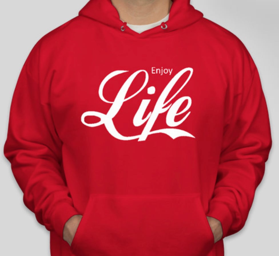 Image of Red Enjoy LIFE Hoodie