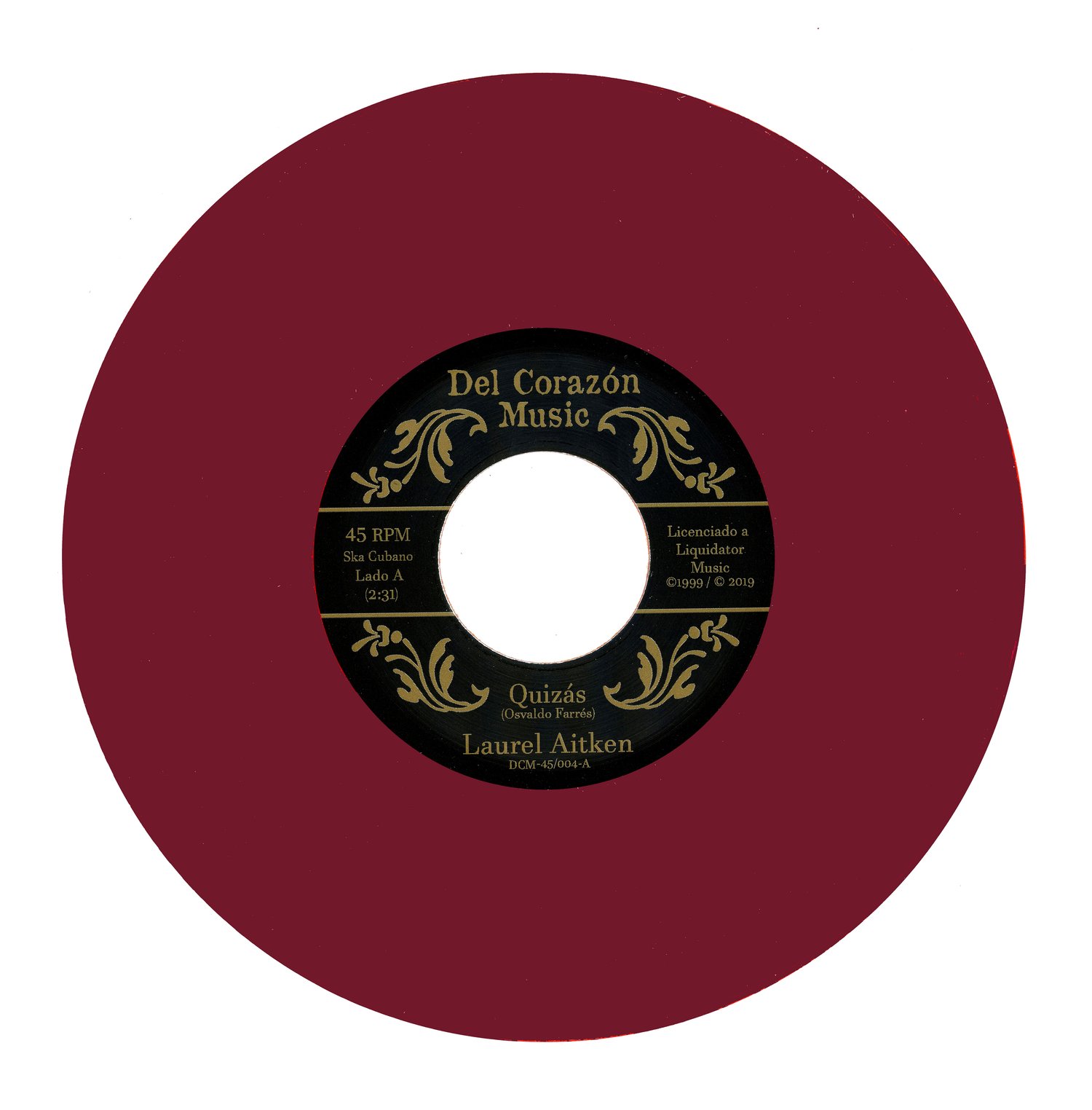 Image of Laurel Aitken (45rpm) - "Quizás / Negro" **w/ jukebox strip
