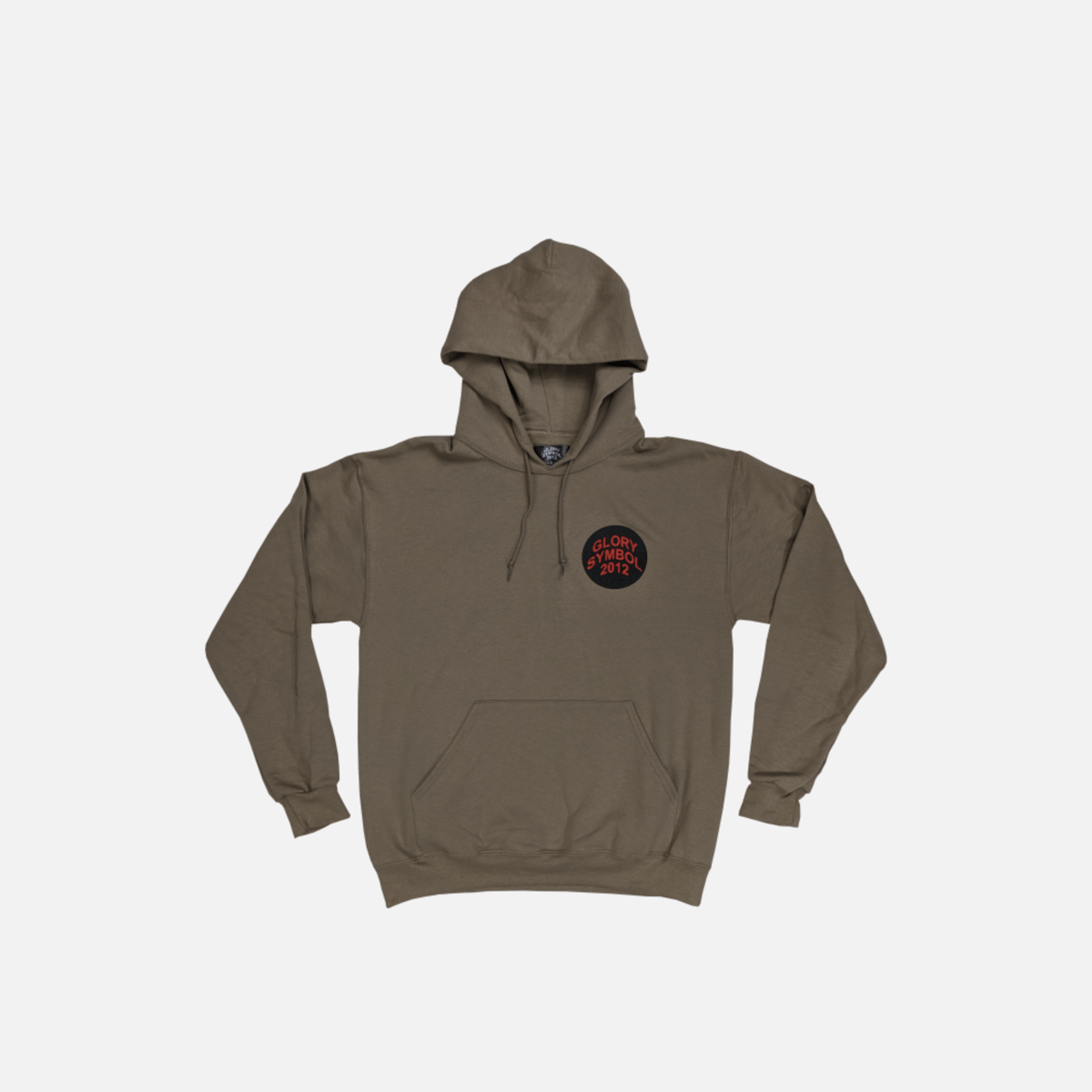 Image of OLD E LOGO HOODIE - BEIGE PULLOVER