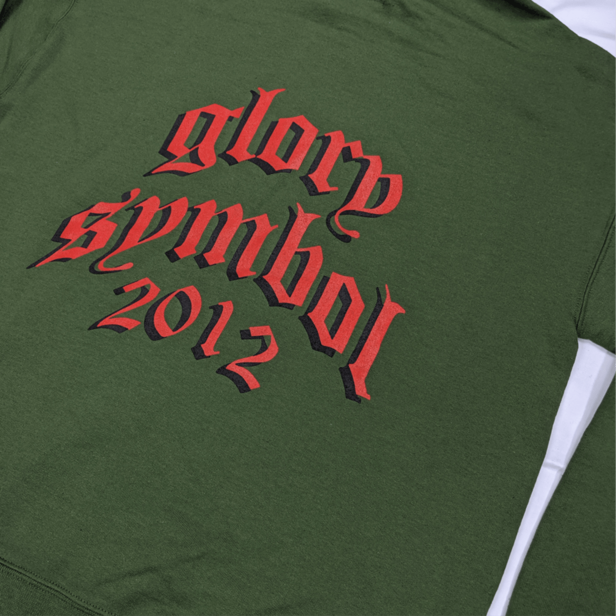Image of OLD E LOGO HOODIE - FOREST GREEN PULLOVER