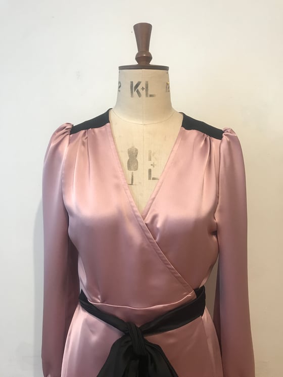 Image of Two tone Esmeralda wrap dress