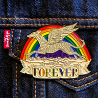 “Forever in our hearts” soft enamel pin badge 