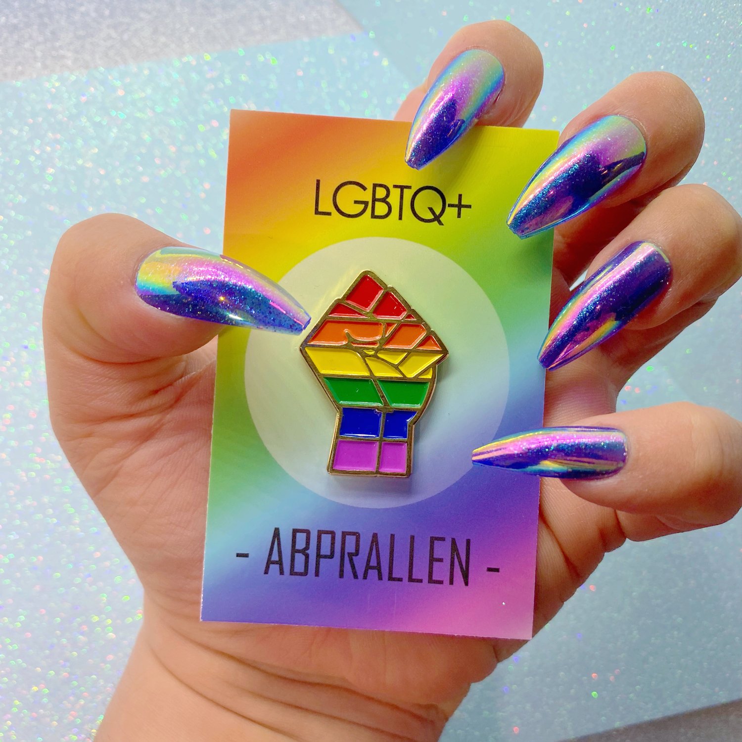 LGBTQ+ Pride Flag Enamel Pin | Abprallen