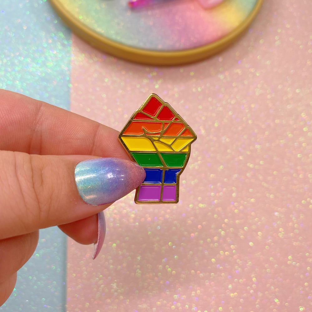 Image of LGBTQ+ Pride Flag Enamel Pin