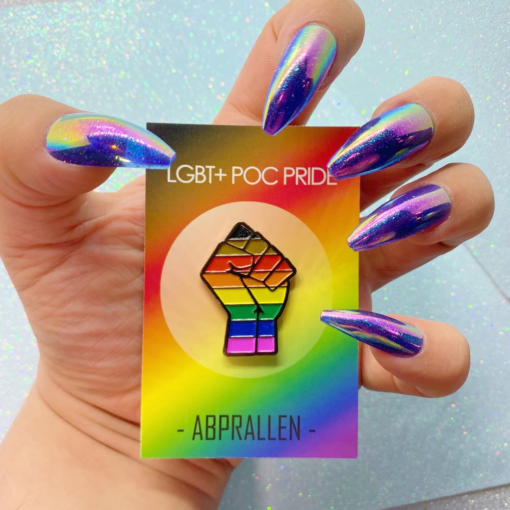 Image of POC LGBT Pride Flag Enamel Pin