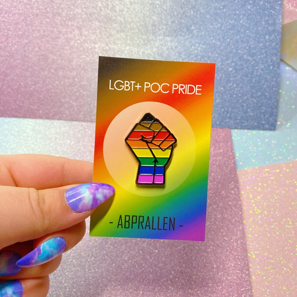 Image of POC LGBT Pride Flag Enamel Pin