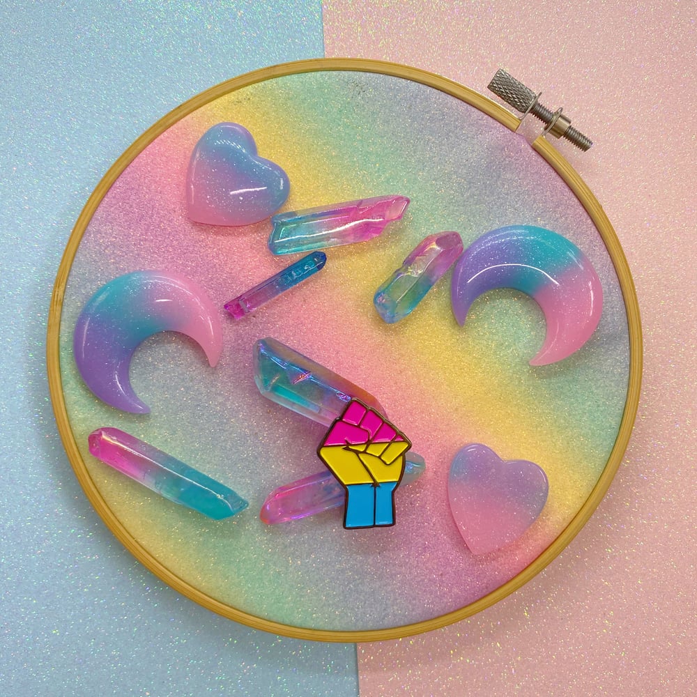 Image of Pansexual Pride Flag Enamel Pin