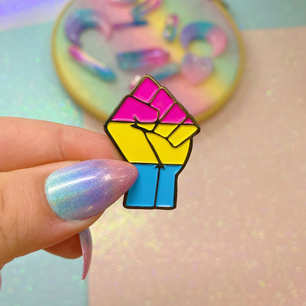 Image of Pansexual Pride Flag Enamel Pin