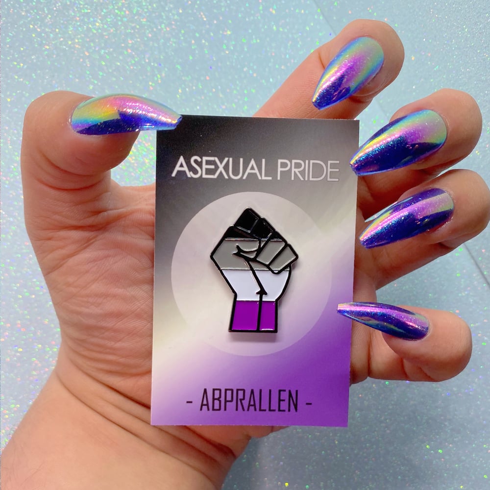 Image of Asexual Pride Flag Enamel Pin