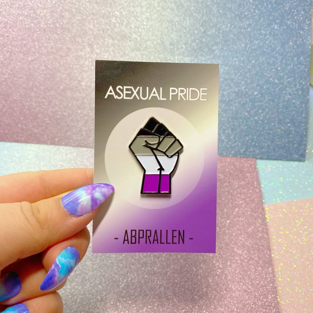 Image of Asexual Pride Flag Enamel Pin