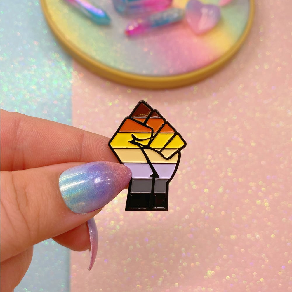 Image of Bear Pride Flag Enamel Pin