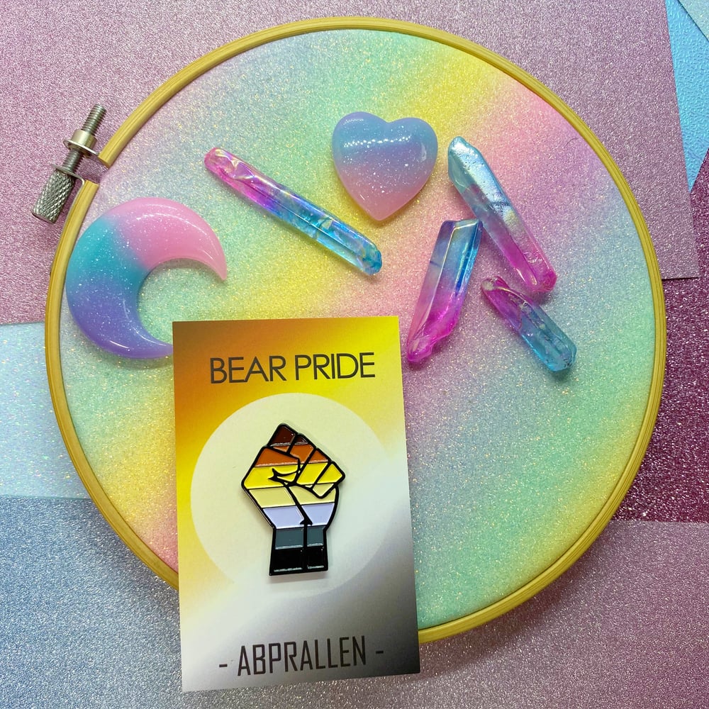 Image of Bear Pride Flag Enamel Pin