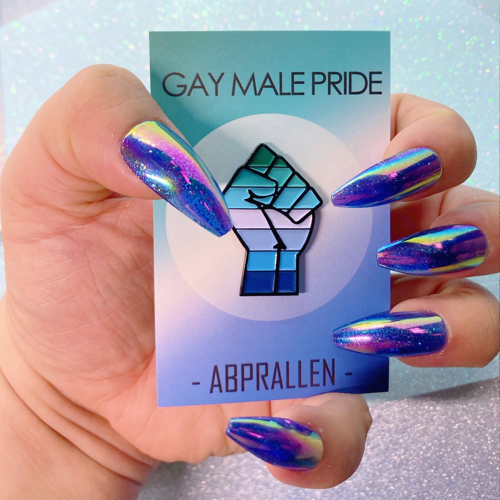 Image of Gay Male Pride Flag Enamel Pin