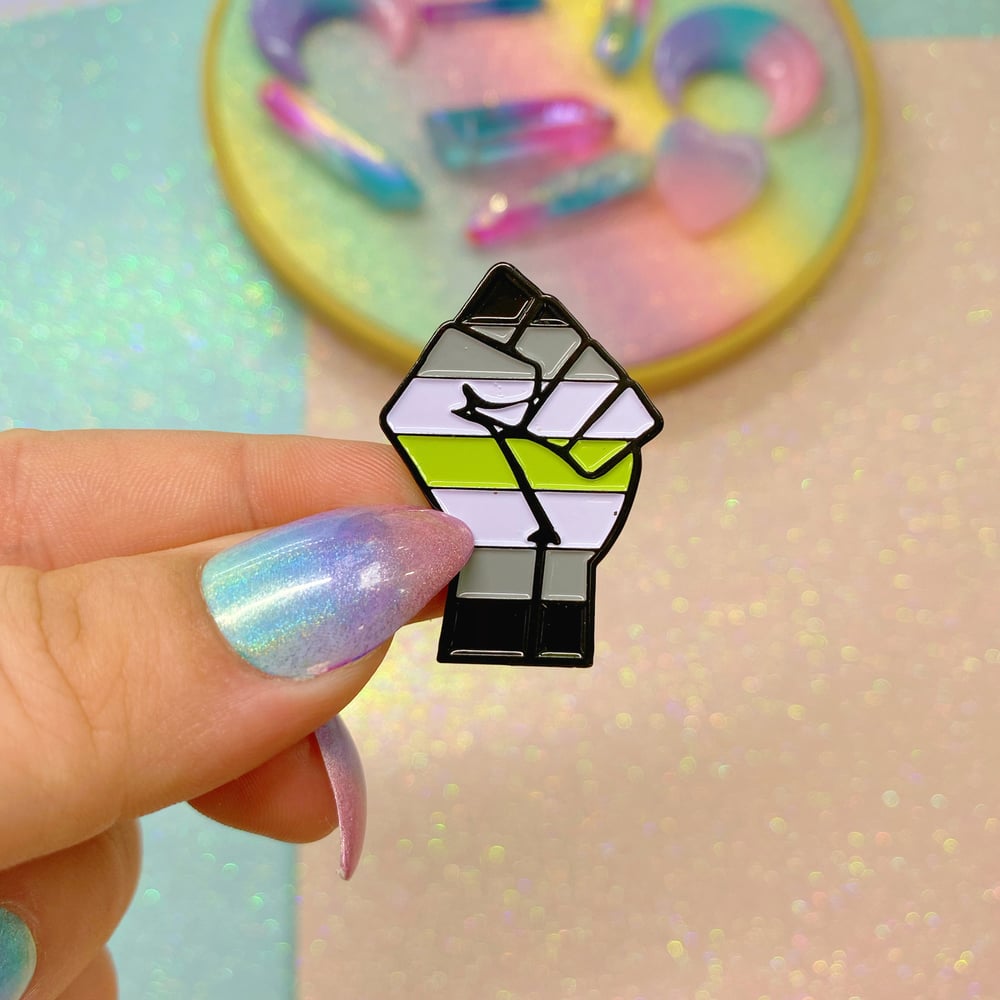 Image of Agender Pride Flag Enamel Pin