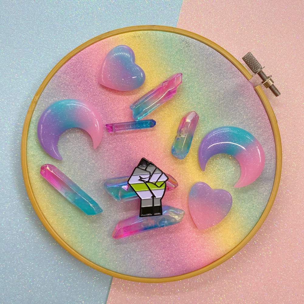 Image of Agender Pride Flag Enamel Pin