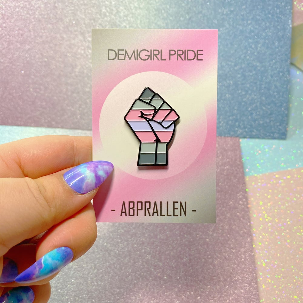 Image of Demigirl Pride Flag Enamel Pin