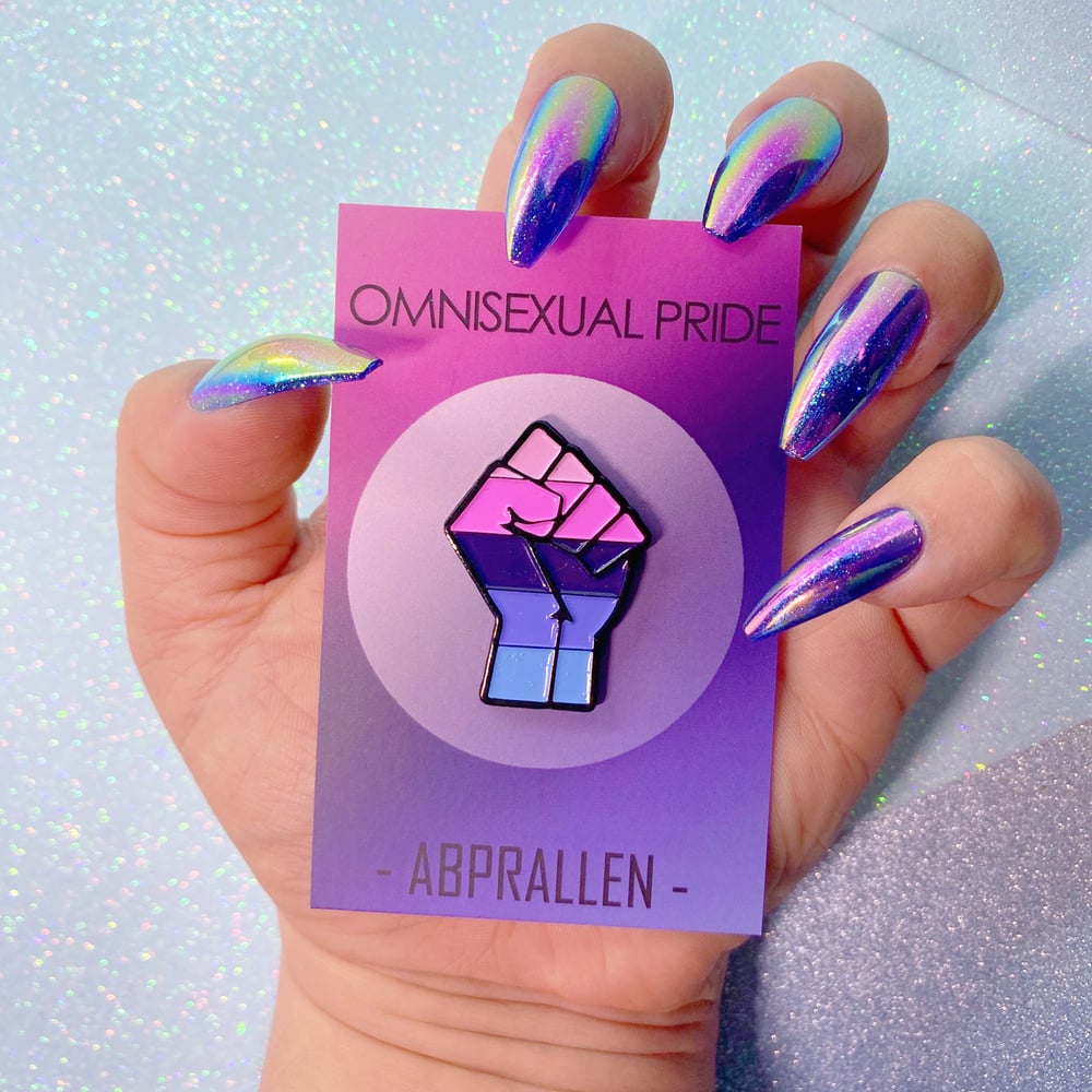 Image of Omnisexual Pride Flag Enamel Pin