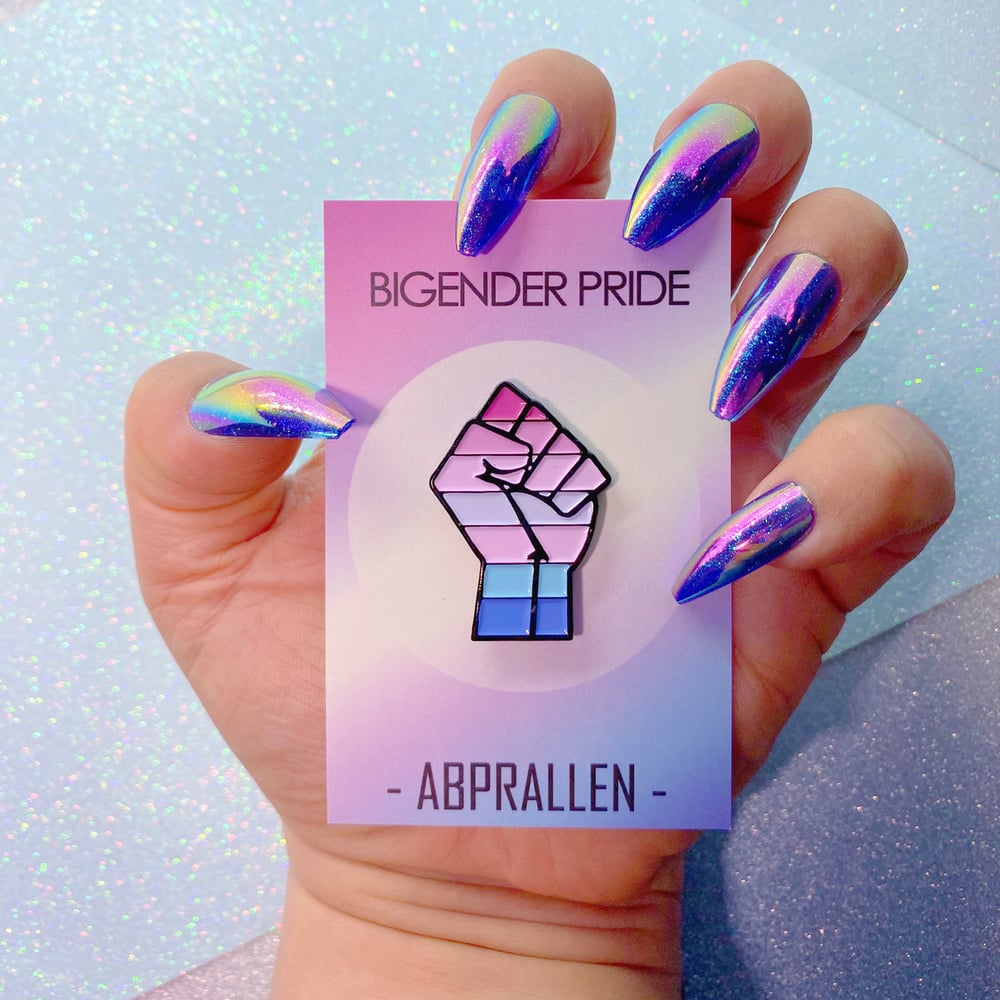 Image of Bigender Pride Flag Enamel Pin