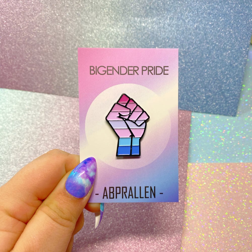 Image of Bigender Pride Flag Enamel Pin