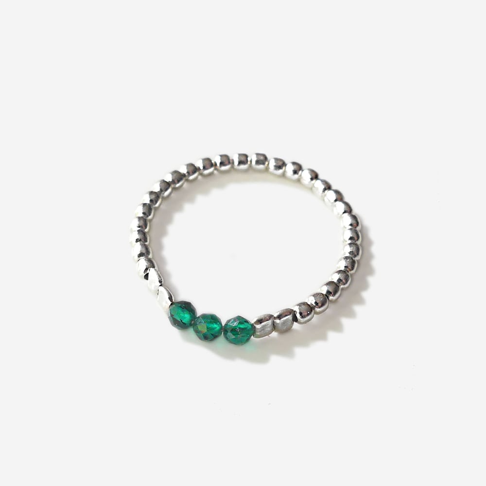 Image of Bague Pierre Verte "EMERAUDE"
