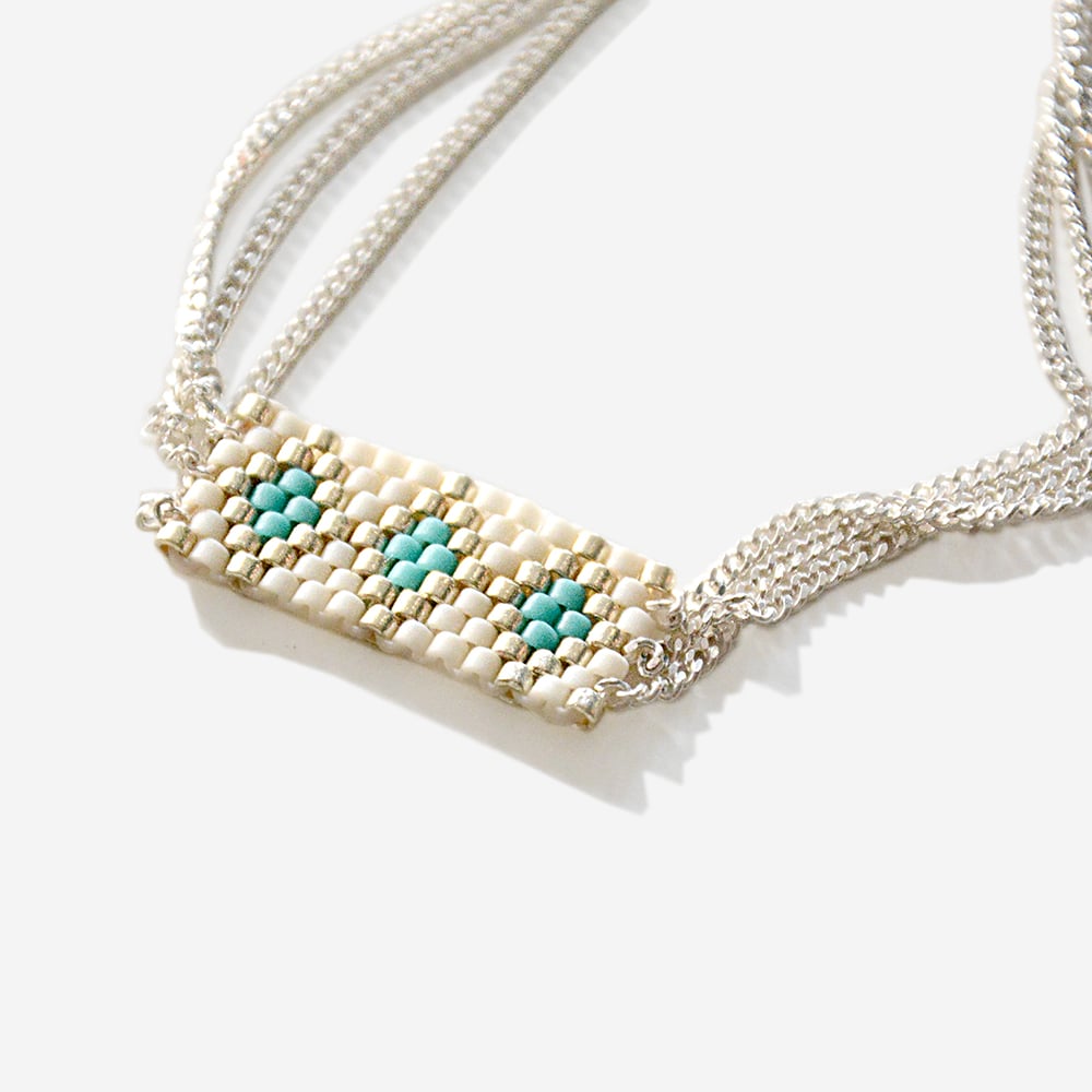 Image of bracelet perles turquoise "ANDROS"