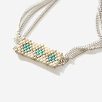 Image 1 of Bracelet tissé turquoise "ANDROS"