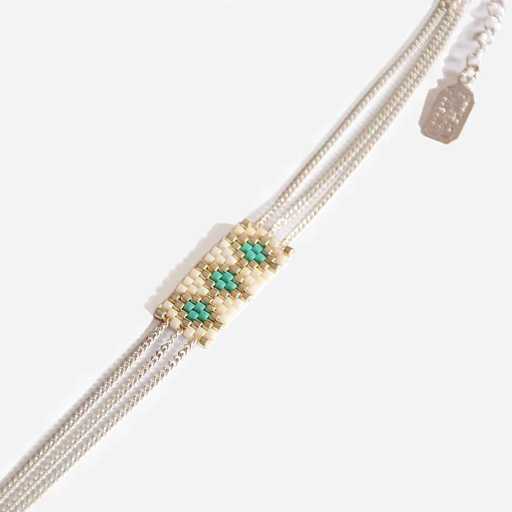 Image of Bracelet tissé turquoise "ANDROS"