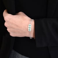 Image 2 of Bracelet tissé turquoise "ANDROS"
