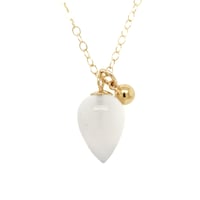 Image 1 of Periwinkle Chalcedony Acorn Necklace