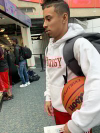 Image 2 of NEW BRAND PRODIGY BOLD WHITE AND RED HOODIE