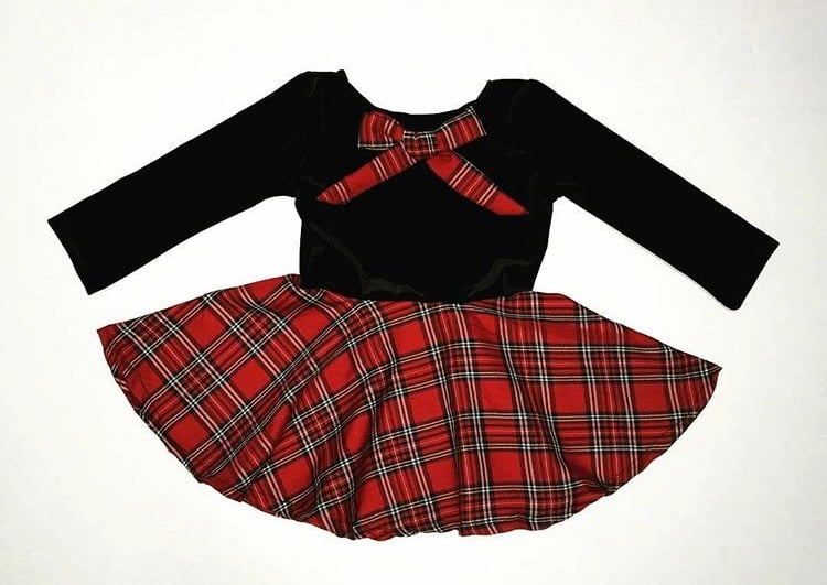 Image of Christmas plaid dress 