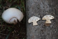 Tiny mushroom earrings