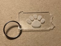 Clear Acrylic Lion's Paw Keychain