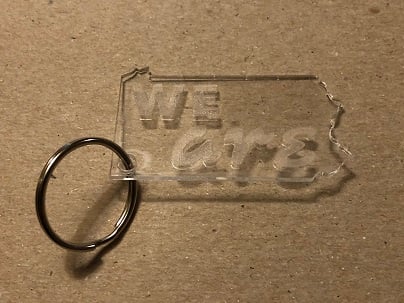 Image of Clear Acrylic "We Are" Keychain